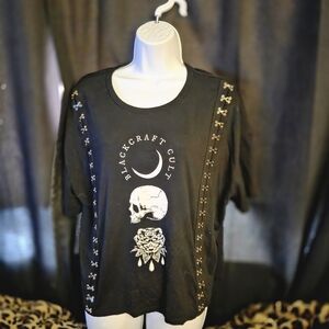 Women's Black Graphic Top